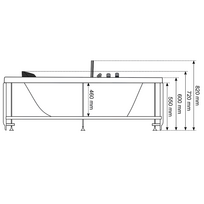 masazine vonia - Masažinė vonia Amue Turbo AMO-1007B, 181x91 cm - 2 nuotrauka