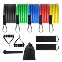 rinkinys - Pasipriešinimo gumų rinkinys Pure2Improve Exercise Tube Set, 1200 mm x 8 mm x 5 mm, 13 vnt. - 5 nuotrauka