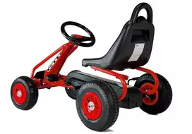 gokartas - Lean Toys G201 pedalinis gokartas, Raudona (Red) - 2 nuotrauka
