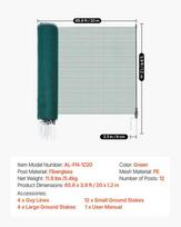 plastikine tinklo tvora - Laikina tvora su stulpais VEVOR, 1,2 x 20 m, žalia (Green) - 5 nuotrauka
