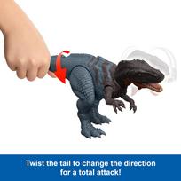 zaislinis dinozauras - Žaislinė figūrėlė Mattel Jurassic World Rebirth Wild Roar Abelisaurus, pilka - 4 nuotrauka