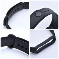 xiaomi mi band - OEM Silikoninė apyrankė Xiaomi Mi Band 5/6/7, Juoda (Black) - 4 nuotrauka
