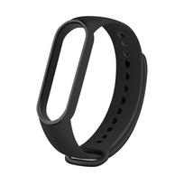 xiaomi mi band - OEM Silikoninė apyrankė Xiaomi Mi Band 5/6/7, Juoda (Black) - 5 nuotrauka