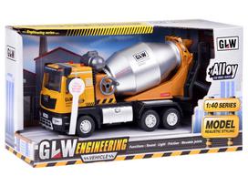 zaislinis automobilio modelis - JOKOMISIADA Betono maišyklė su garsu ir šviesa, ZA5010, Sidabrinė/Geltona (Silver/Yellow) - 2 nuotrauka