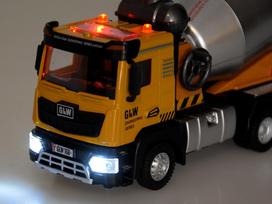 zaislinis automobilio modelis - JOKOMISIADA Betono maišyklė su garsu ir šviesa, ZA5010, Sidabrinė/Geltona (Silver/Yellow) - 3 nuotrauka