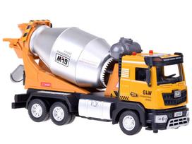 zaislinis automobilio modelis - JOKOMISIADA Betono maišyklė su garsu ir šviesa, ZA5010, Sidabrinė/Geltona (Silver/Yellow) - 10 nuotrauka