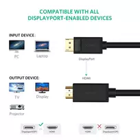 displayport 2.0 ugreen - Ugreen 10202 DisplayPort to HDMI cable 4K 30 Hz 2m Black - 2 nuotrauka