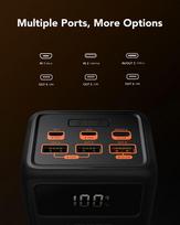 power bank 50000 - Veger Tank Lite (W5001) 50000mAh, 22.5W, juodas (black) - 24 nuotrauka