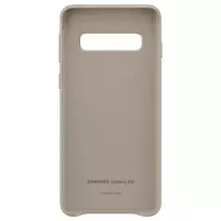 samsung s10 nugarele - Samsung "Leather Cover Galaxy S10 (EF-VG973LJE)" Gray - 3 nuotrauka