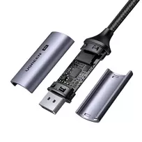 usb c to displayport 1.4 kabelis - Ugreen CM556 USB-C į DisplayPort 8K 2m - Pilkas (Gray) - 2 nuotrauka
