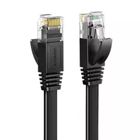kabelis utp cat6e - Ugreen Flat Network Cable, Cat.6, UTP, 5m (Black) - 2 nuotrauka