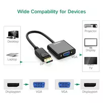 mini dp displayport adapteris - UGREEN DP109 DisplayPort to VGA adapter (black) - 5 nuotrauka
