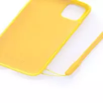 iphone 11 silicone case - Evelatus Soft Touch Back Case With Strap For Apple iPhone 11 Yellow - 2 nuotrauka