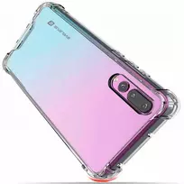 huawei p30 deklas - Korpuso galas, galinis dangtelis Evelatus         Huawei      P30 Military Shockproof TPU Case       Transparent - 3 nuotrauka