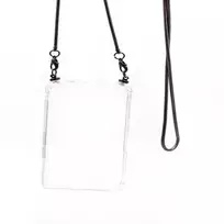 kaklo dirzelis - Korpuso galas, galinis dangtelis Evelatus         Apple      iPhone 7/8 Silicone TPU Transparent with Necklace Strap       Space Gray - 4 nuotrauka