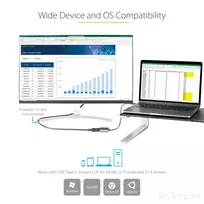 usb c to displayport 1.4 kabelis - StarTech USB C TO DP ADAPTER - 8K/4K/. - 3 nuotrauka