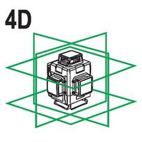 4d nivelyras - YATO YT-30417, 4D, 16 eilučių, žalias (Green) su priedais - 11 nuotrauka