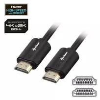 hdmi laidas 2m - Sharkoon HDMI/HDMI 4K - 2m - 2 m - HDMI Type A (Standard) - HDMI Type A (Standard) - 3D - Audio Return Channel (ARC) - Juodas - 2 nuotrauka