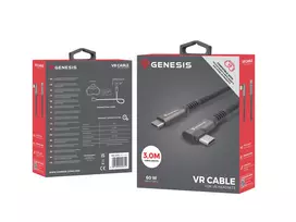 vr laidas - Genesis NVC-2218 USB-C į USB-C kabelis 3m Juodas (Black) - 2 nuotrauka