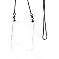 redmi note 8 pro deklas - Korpuso galas, galinis dangtelis Evelatus         Xiaomi      Note 8 Pro Silicone TPU Transparent with Necklace Strap       Space Gray - 4 nuotrauka