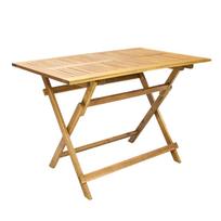 sulankstomas stalas ir kedes - Home4you Finlay Set Of Folding Table And 4 Chairs Acacia - 2 nuotrauka