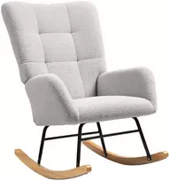 HOMCOM Supamasis krėslas, šviesiai pilka (Light Grey)