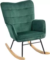 Fotelis HOMCOM Supamasis krėslas, tamsiai žalias (Dark Green)