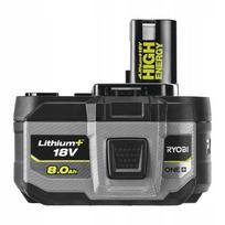 akumuliatorius 8 ah 18v - Ryobi RB1880T, 18 V, 8.0 Ah, Li-ion, ONE+ - 2 nuotrauka