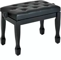 HOMCOM Pianino suoliukas, juodas (Black)