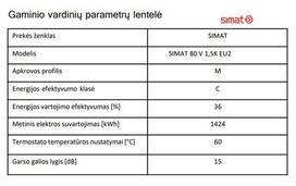 vandens sildytuvas 80l - Simat NTS 80/10 - 3 nuotrauka