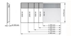 radiatoriai - Thermoval TX 2000, 2000 W - 2 nuotrauka