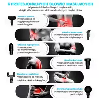 masazo pistoletas - Extralink Massage Gun Pro ,  Masažo pistoletas, Juodas (Black) - 4 nuotrauka