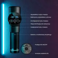 masazo pistoletas - Extralink Massage Gun Pro ,  Masažo pistoletas, Juodas (Black) - 5 nuotrauka