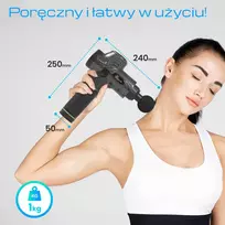 masazo pistoletas - Extralink Massage Gun Pro ,  Masažo pistoletas, Juodas (Black) - 6 nuotrauka