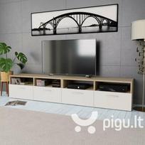 Tv spintelės, 95x35x36 cm, ąžuolo ir balta, 2 vnt.