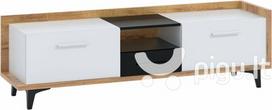 TV staliukas Meblocross Box 09 2D1S, šviesiai rudas/baltas
