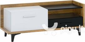 TV staliukas Meblocross Box 08 1D1S, rudas/baltas