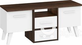 TV staliukas Nordis 3D, tamsiai rudas/baltas