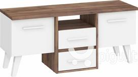 TV staliukas Nordis 3D, rudas/baltas