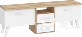 TV staliukas Nordis 2D2S, ąžuolo/baltos spalvos