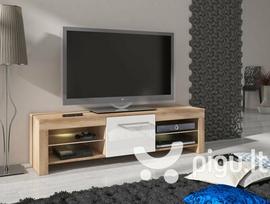TV staliukas Flex, ąžuolo/baltos spalvos