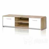 TV staliukas Quadro QDRT13, ąžuolo/baltos spalvos