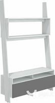 TV staliukas Rack, baltas/pilkas