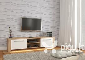 TV staliukas Helix, ąžuolo/baltos spalvos