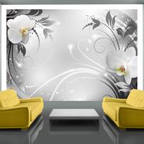 Fototapetas Artgeist Orchids On Silver 4XLNEW010857SAM, 280 cm x 392 cm