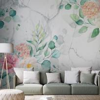 Fototapetas Artgeist Flowery Marble, 105 cm x 105 cm