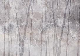 Fototapetas Artgeist Eternal Forest - Landscape With Winter Landscape In Cool Colours, 315 cm x 315 cm