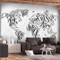 Fototapetas Artgeist Retro Continents (Grey), 140 cm x 200 cm