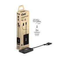 usb c to dual hdmi adapter - Club3D CSV-1475 USB-C į 2x HDMI 4K@60Hz St/Bu (St/Bu) - 2 nuotrauka