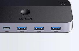 ugreen usb c - Ugreen CM662 USB 3.0 jungiklis 2-in-4 + 2x USB-A laidas Juodas (Black) - 4 nuotrauka
